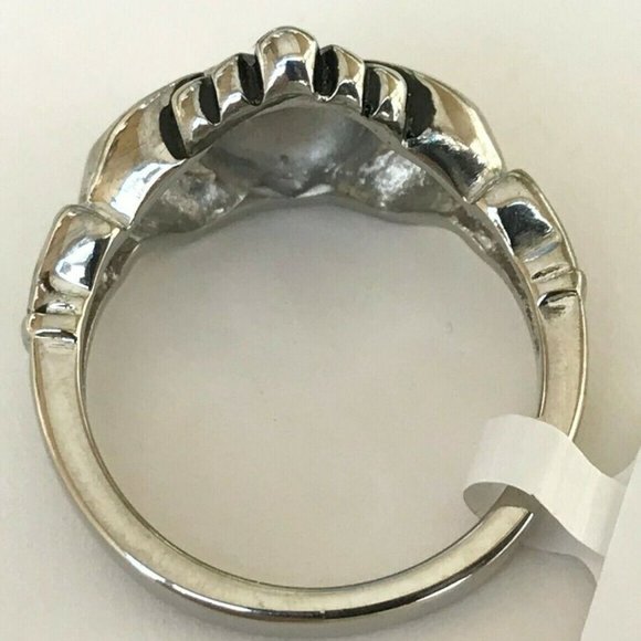 Irish Celtic Claddagh Ring Size 5 Silver Gold Stainless Steel Knot Heart Hands - Picture 6 of 11